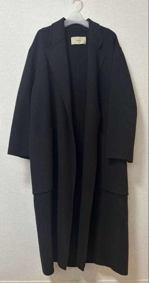 todayful ウールオーバーコート　黒　38