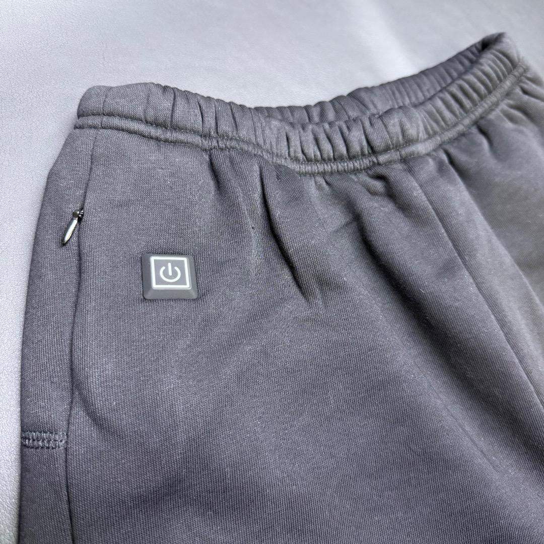 ◉Aa右1005 未使用保管品 電熱インナー 男女兼用 上下セット 黒 L