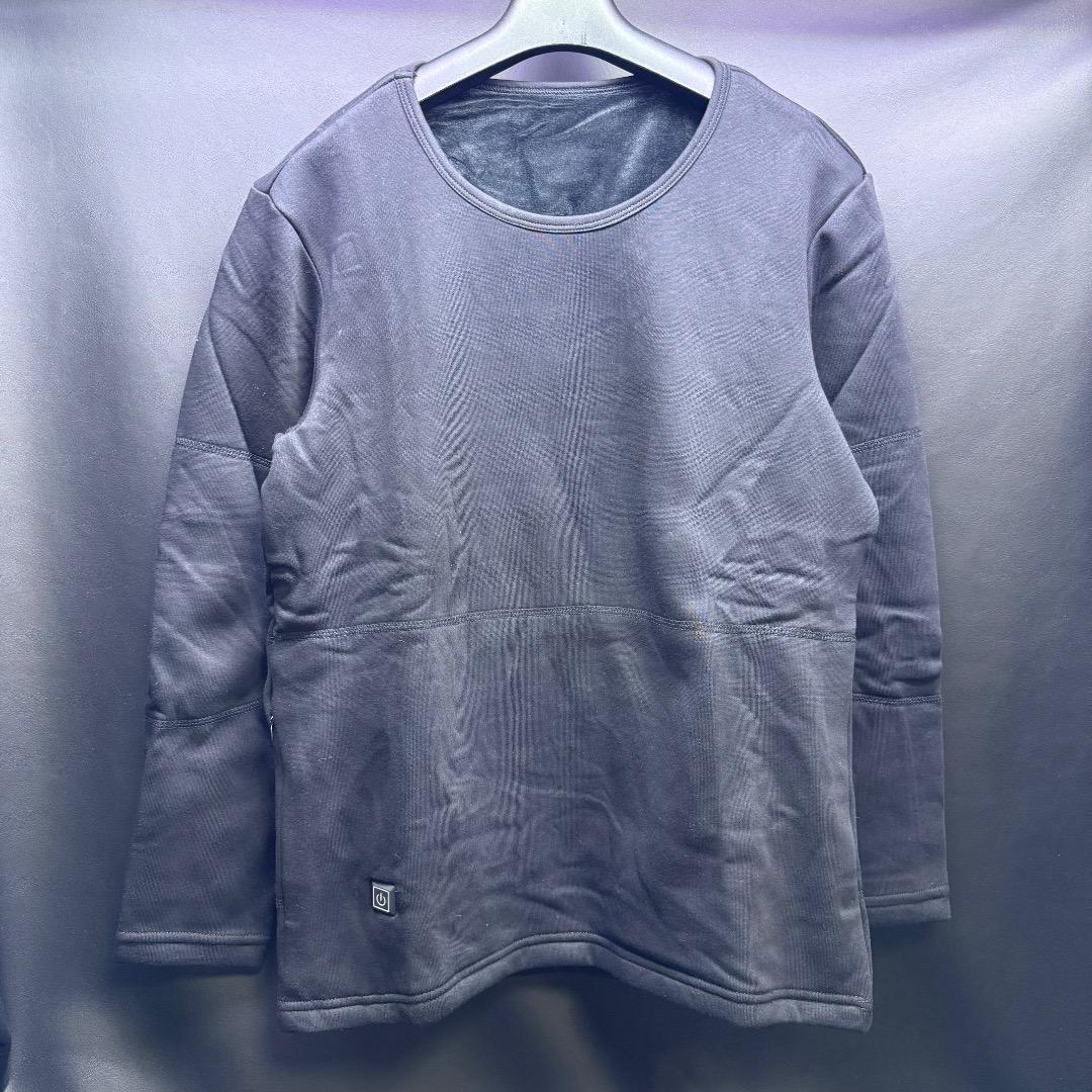 ◉Aa右1005 未使用保管品 電熱インナー 男女兼用 上下セット 黒 L