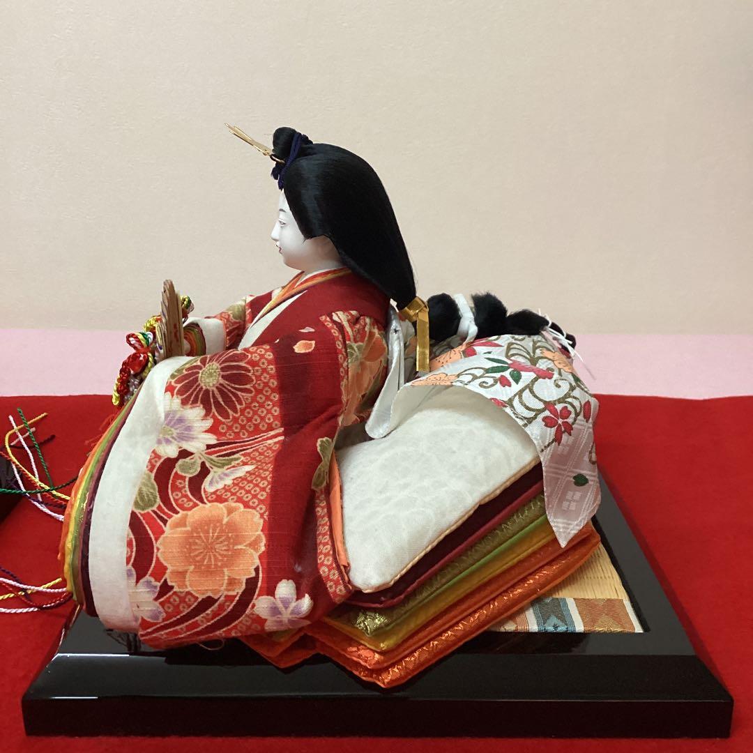 雛人形　親王　ぼんぼり　紅白梅　貝桶　中古品　親王台　毛せん付き