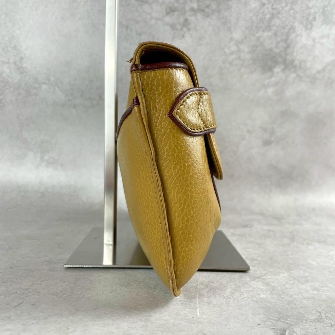 カルティエ マストライン　マスタード　 クラッチバッグ 　 レザー 2way