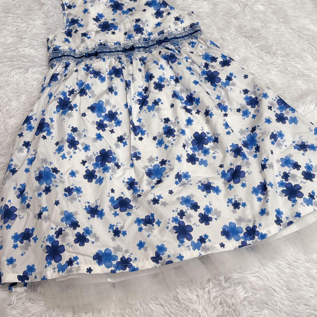 現行✨️MIKIHOUSE ミキハウス 花柄ワンピース チュール フレア 発表会