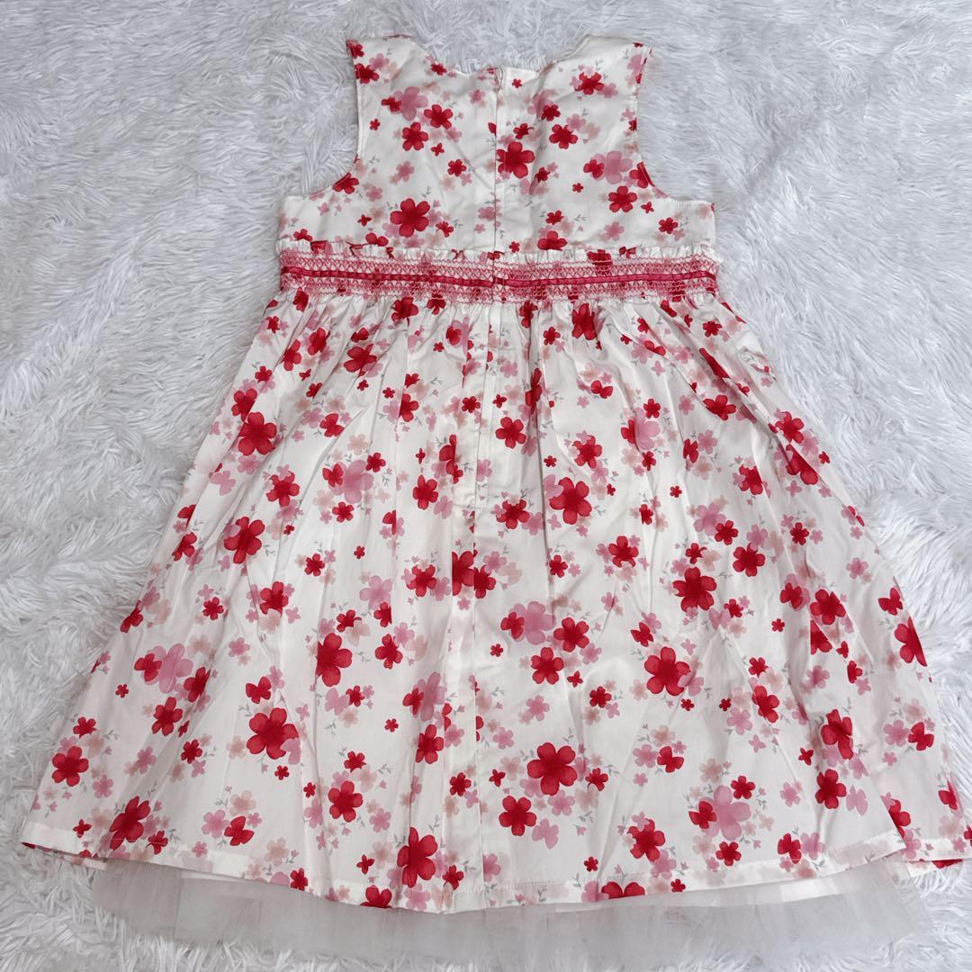 現行✨️MIKIHOUSE ミキハウス 花柄ワンピース チュール フレア 発表会