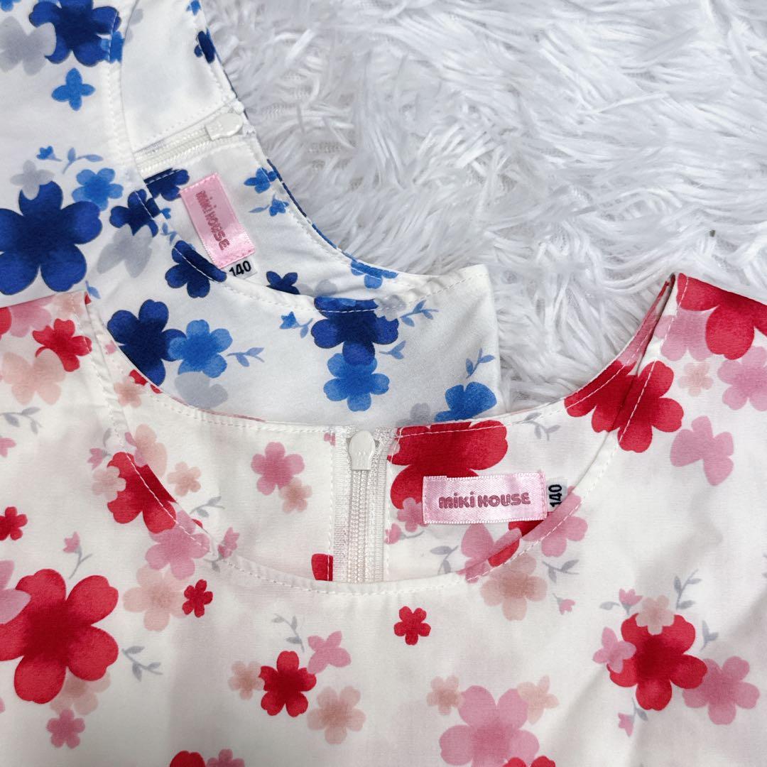 現行✨️MIKIHOUSE ミキハウス 花柄ワンピース チュール フレア 発表会