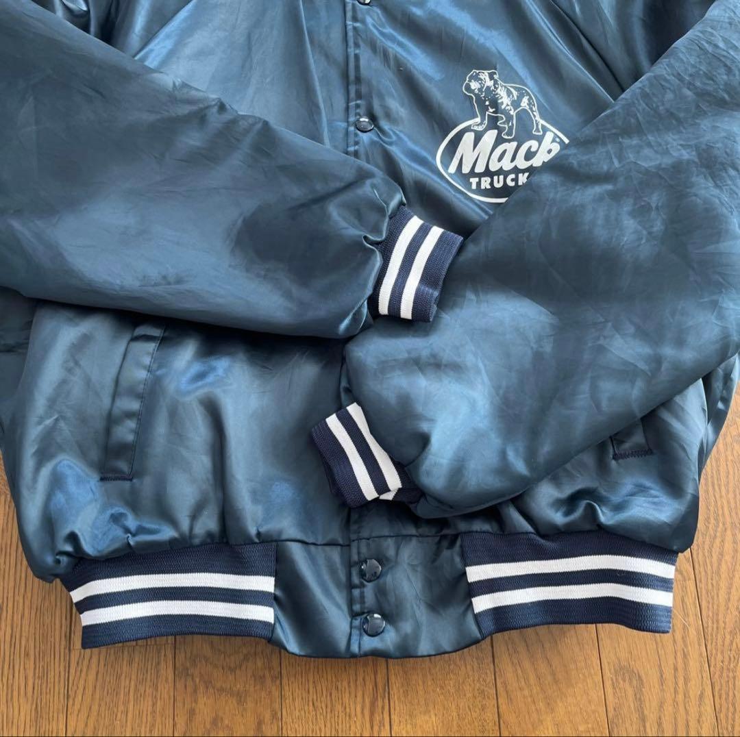 80s〜90sUSA製 ChalkLine MackTrucks スタジャン L