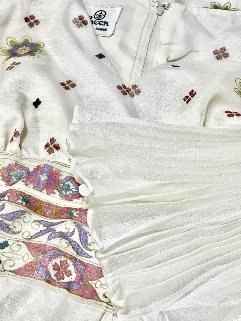 vintageヴィンテージロングドレスプリーツマキシ丈衣装レトロUSA海外古着