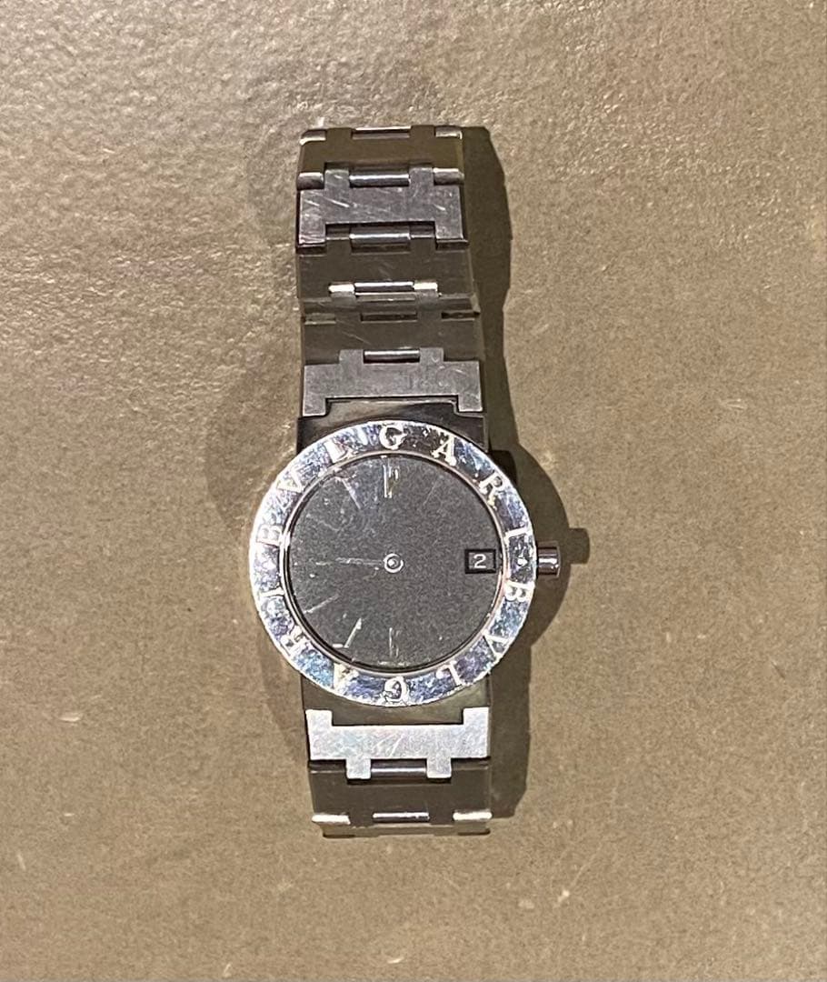 古*き様 週末値下げBVLGARI ブラック アナログ 腕時計　30 動作良好