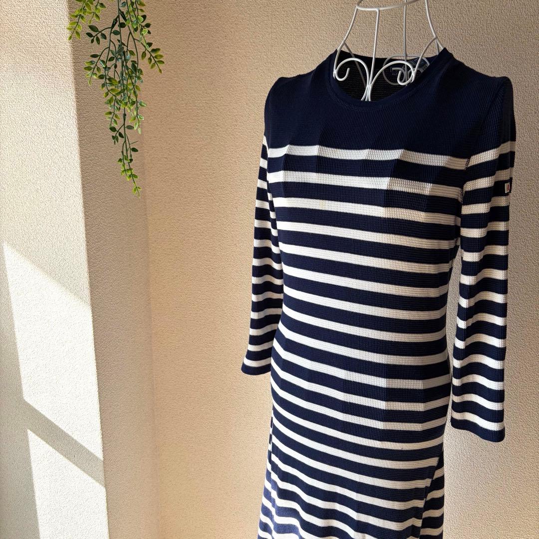 Polo Ralph Lauren 現行タグ　ボーダー ワッフルニット ドレス