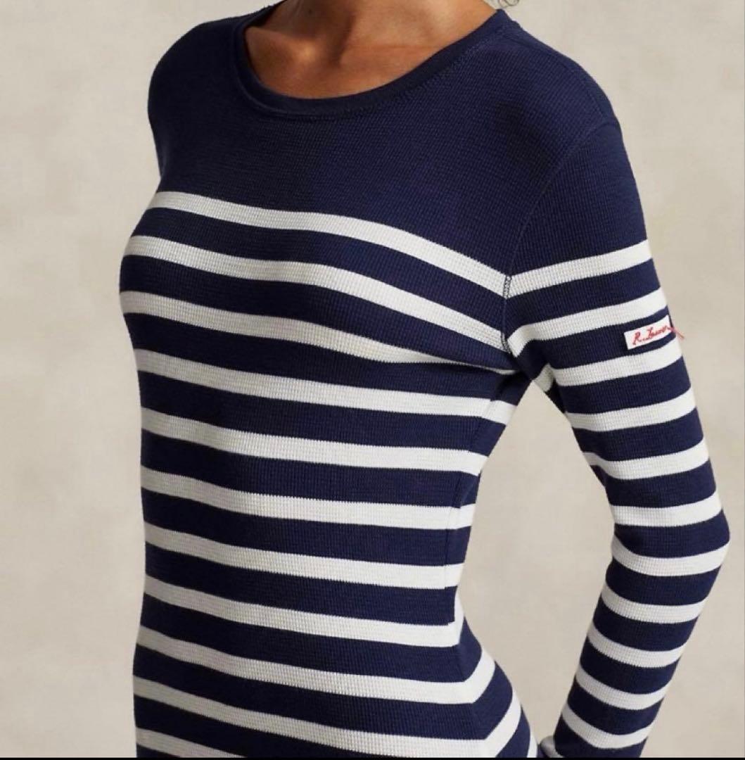 Polo Ralph Lauren 現行タグ　ボーダー ワッフルニット ドレス