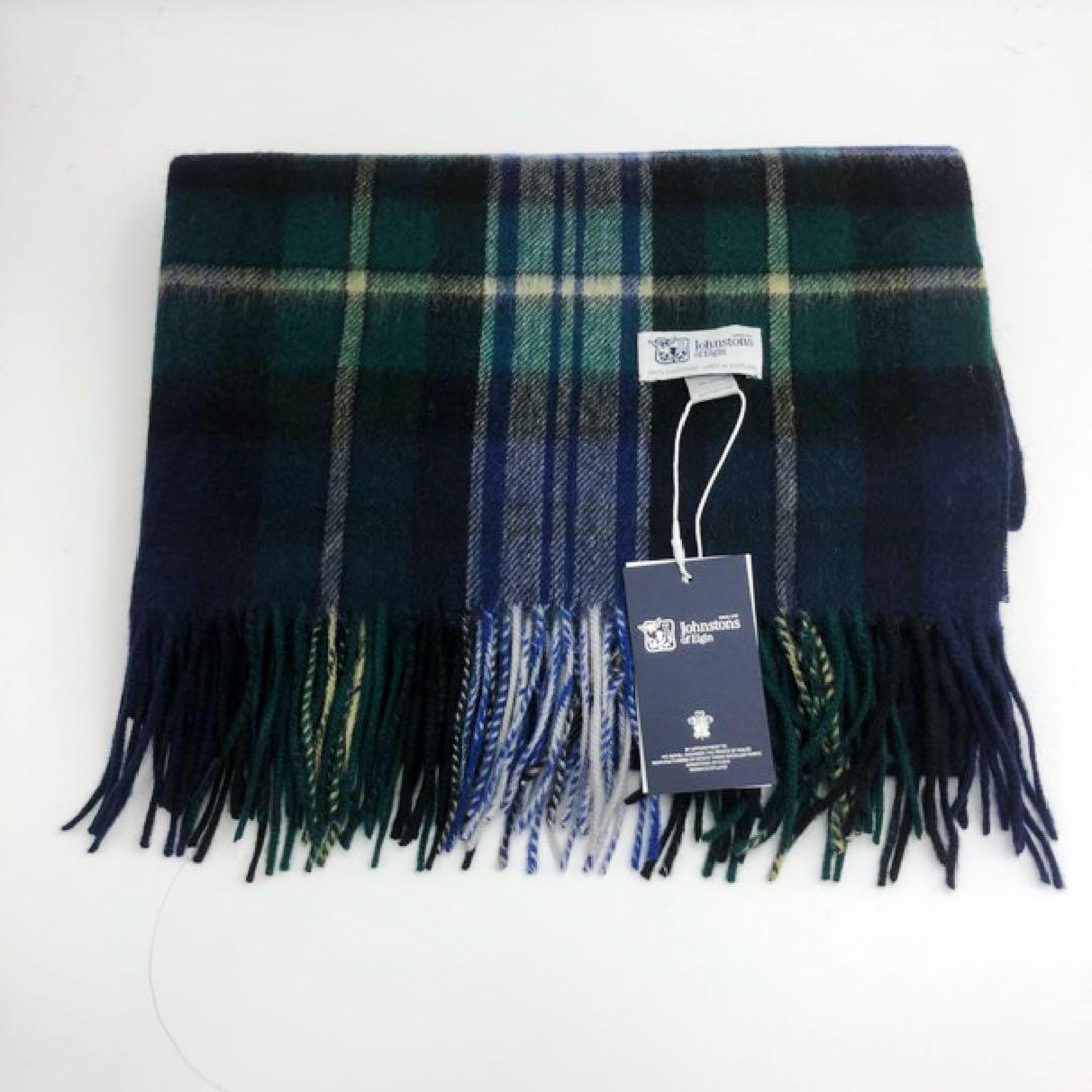 ジョンストンズ　大判　マフラー　スカーフ　ドレスゴードン　タータンチェック
