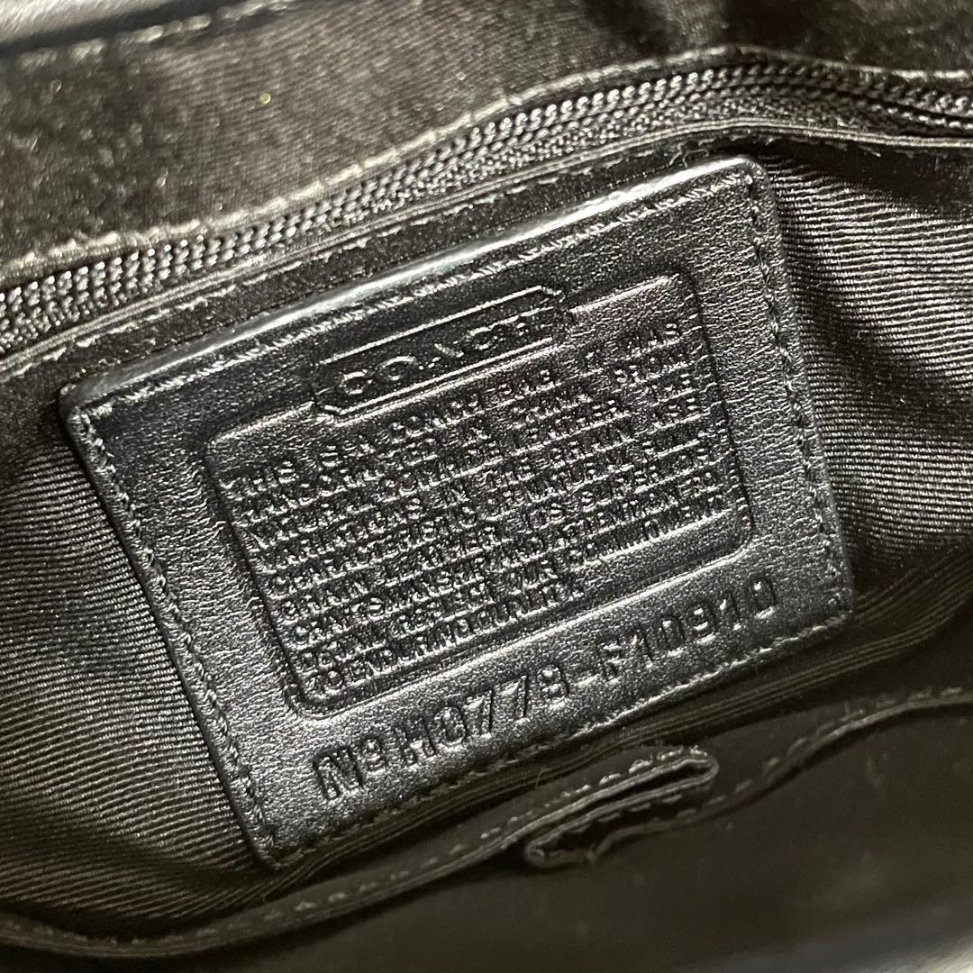 美品/COACH コーチ　ワンショルダーバッグ　ソーホー　ブラック　レザー