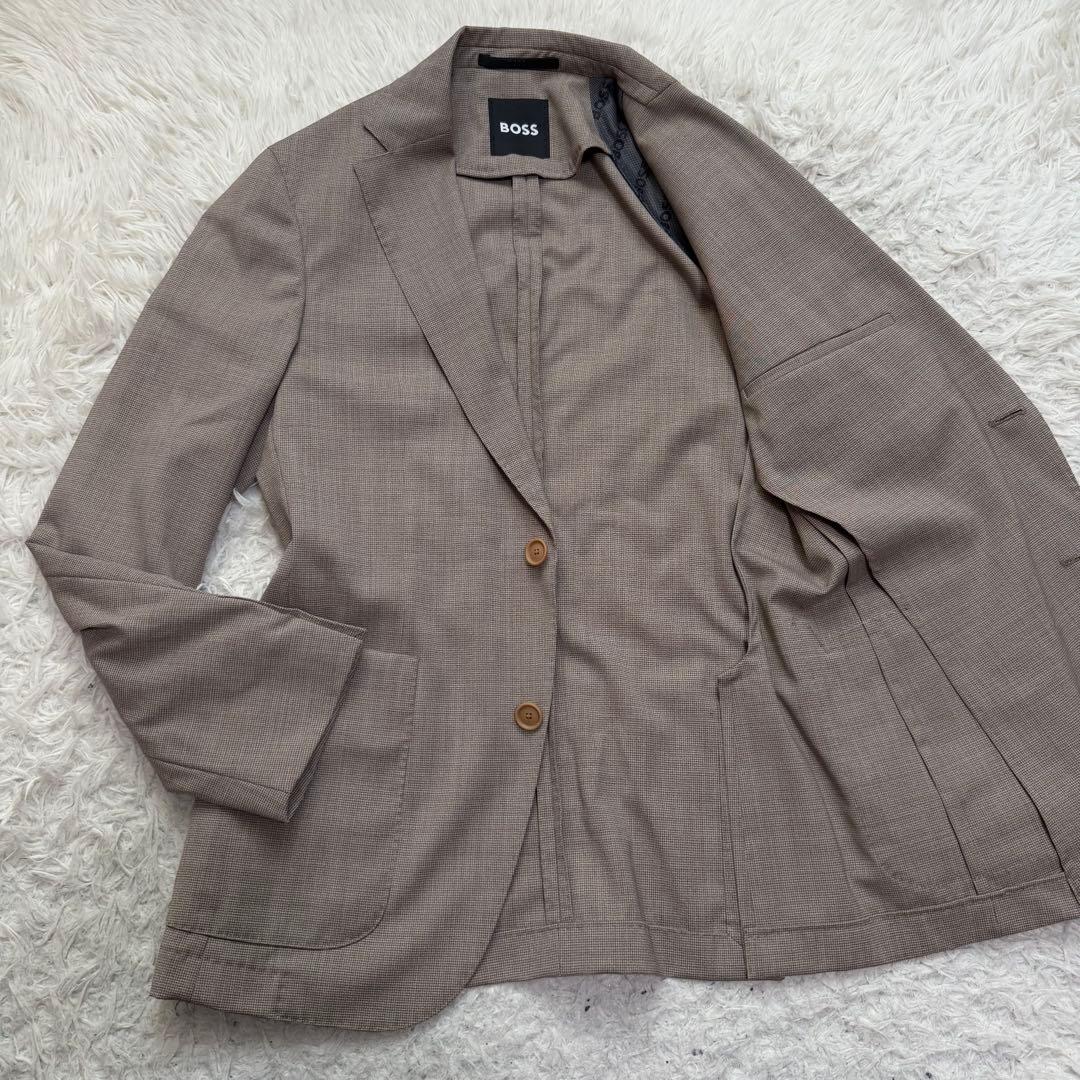 現行極美品　ヒューゴボス　テーラードジャケット　アンコン　千鳥格子　大谷翔平