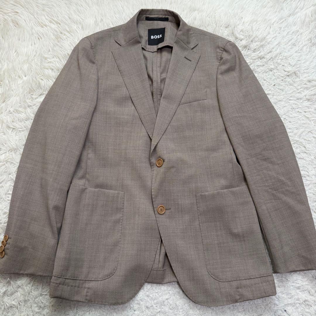 現行極美品　ヒューゴボス　テーラードジャケット　アンコン　千鳥格子　大谷翔平