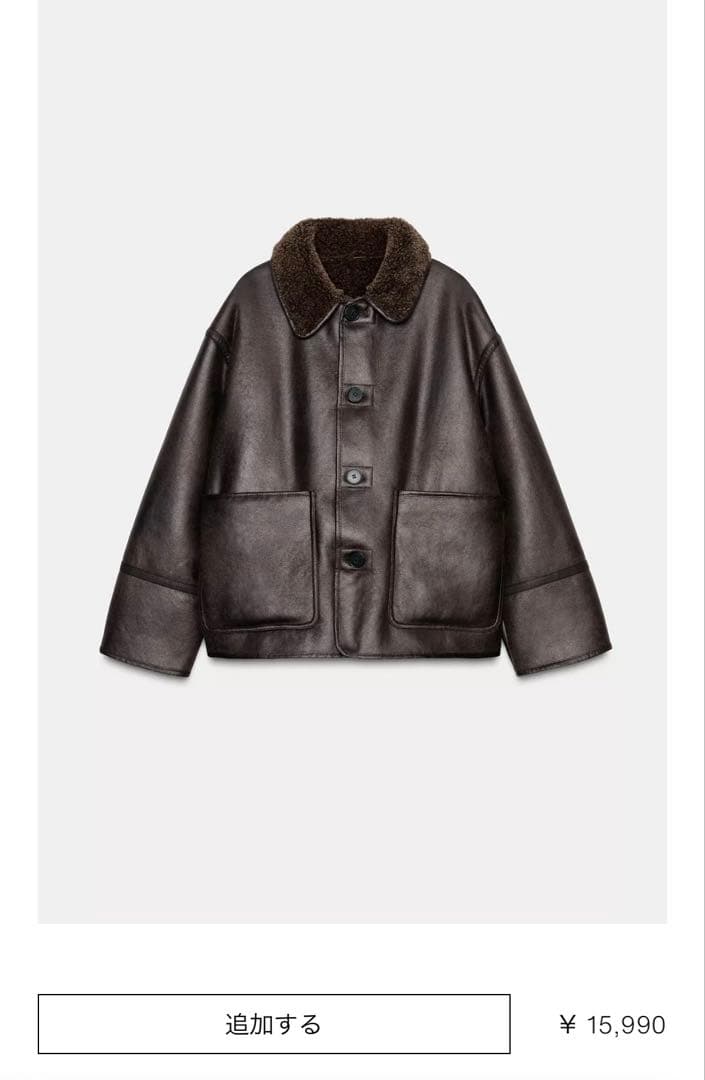 Zaraリバーシブルダブルフェイスジャケット