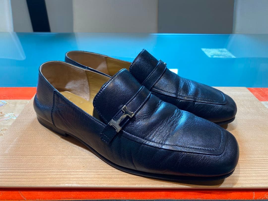 ピンクの猫エルメス モカシン 《ジョヴァンニ》40 1/2