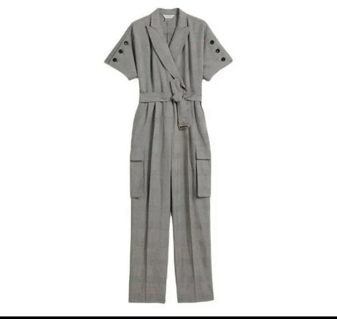 滝沢眞規子着　MaxMara チェック柄　オールインワン 36サイズ　タキマキ