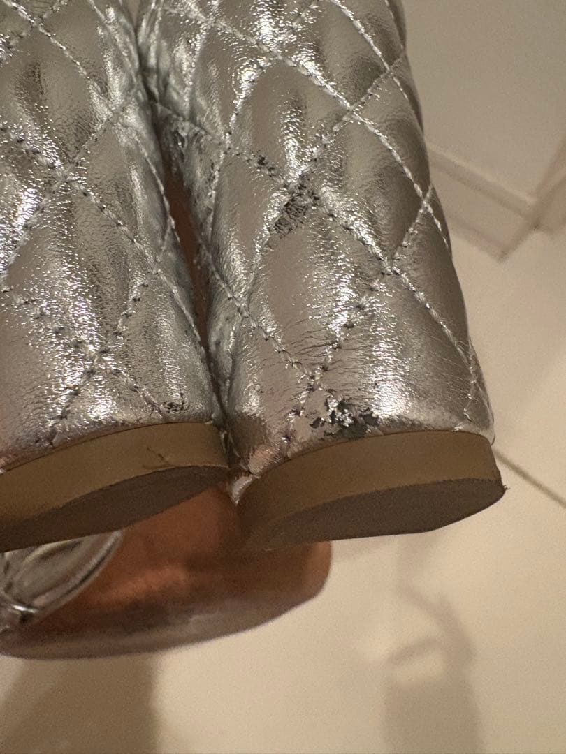 CHANEL シルバー ストラップサンダル　35 1/2C