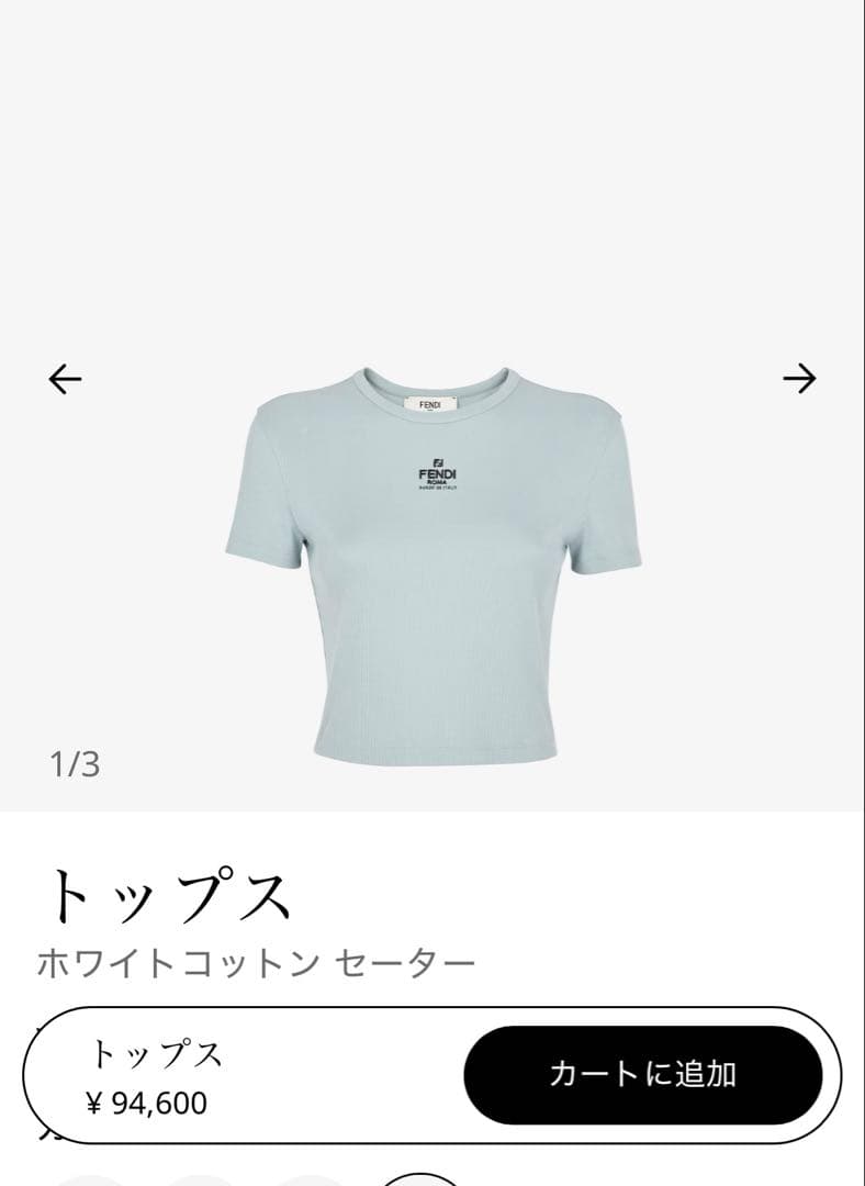 FENDI半袖Tシャツ