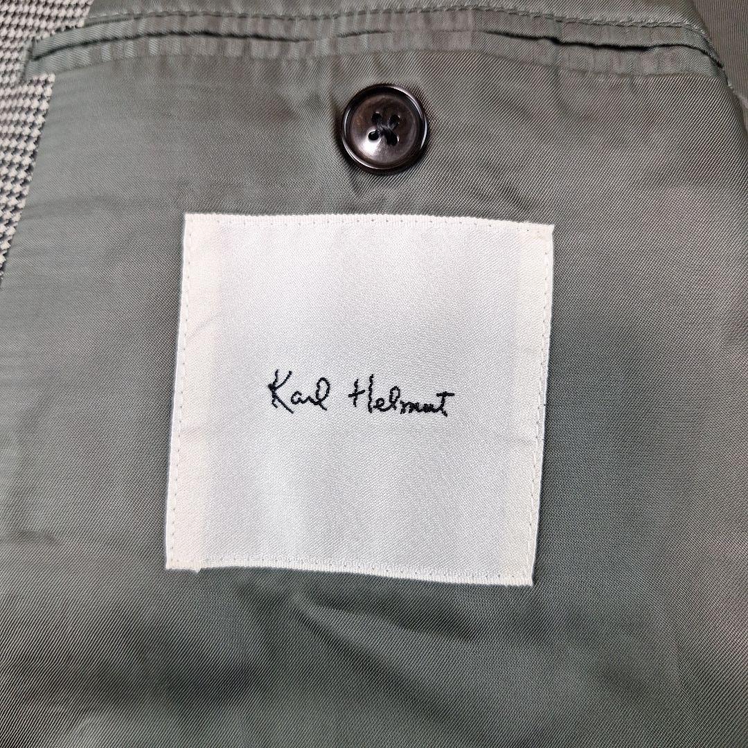 レア✨カールヘルム　ダブルテーラードジャケット　パッチワーク　ワッペン