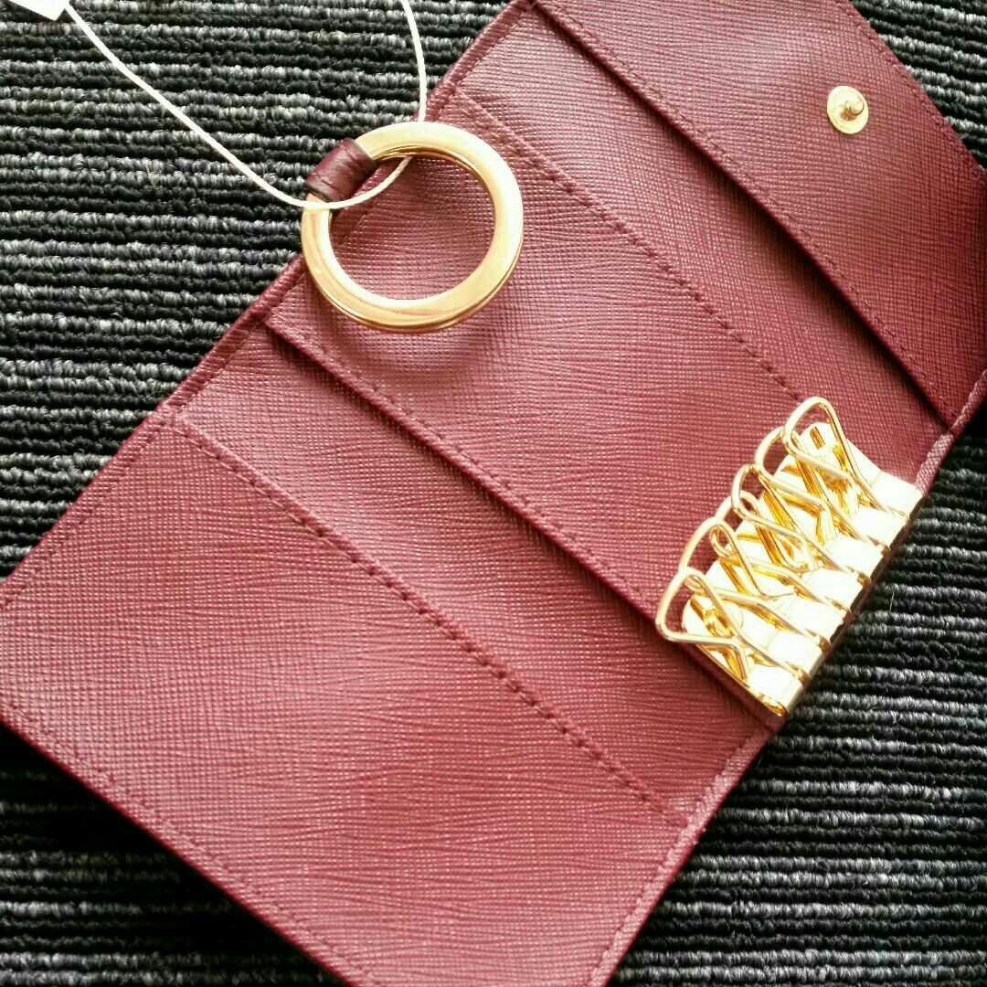 ★新作★ MICHAEL KORS キーケース 新品 ワインレッド レディース