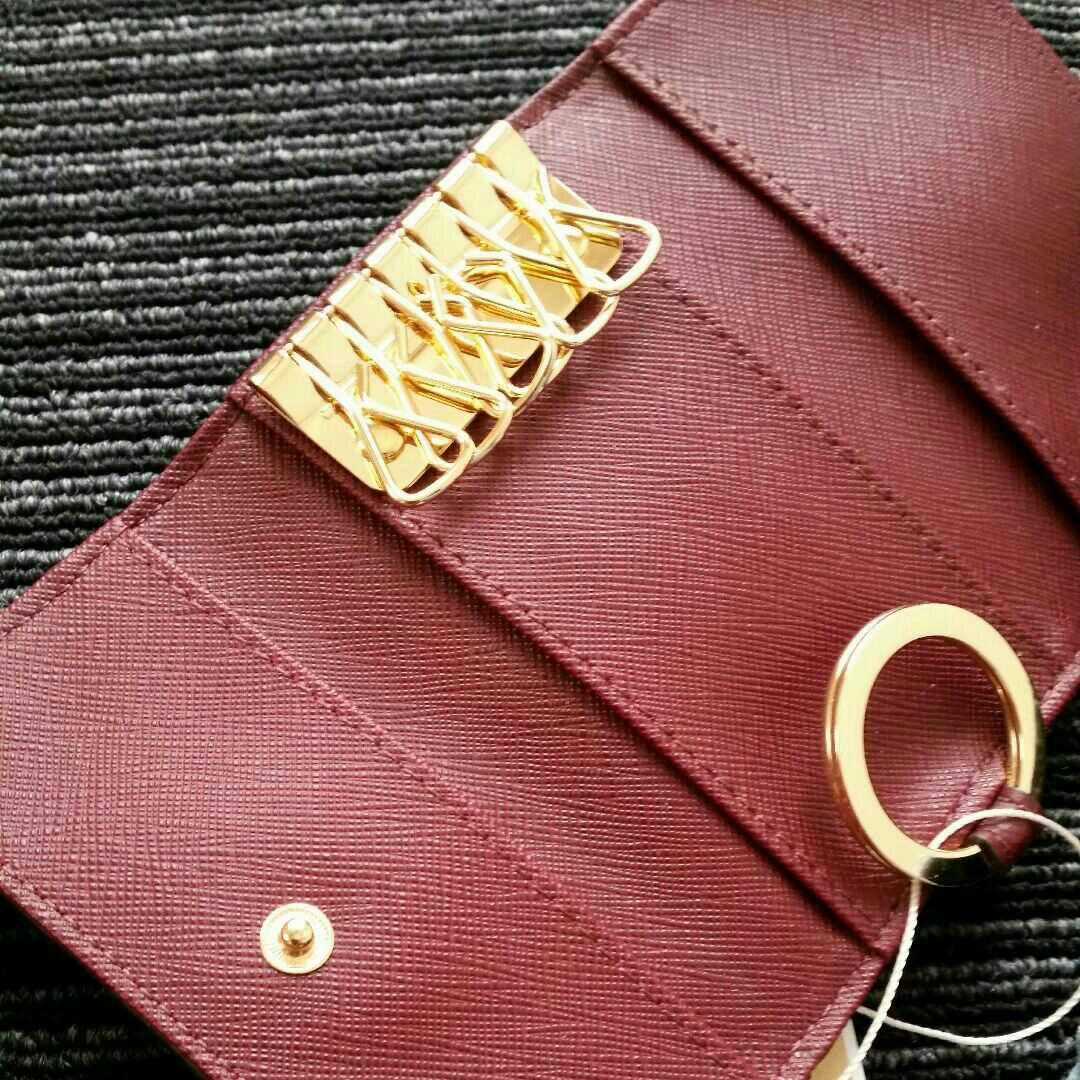 ★新作★ MICHAEL KORS キーケース 新品 ワインレッド レディース