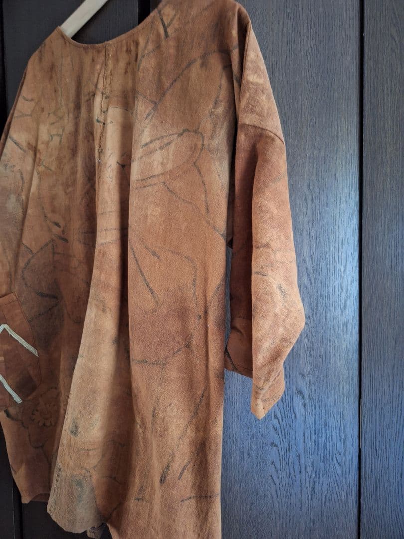 【お値下げ中】柿渋染め古布リメイクチュニック❣️