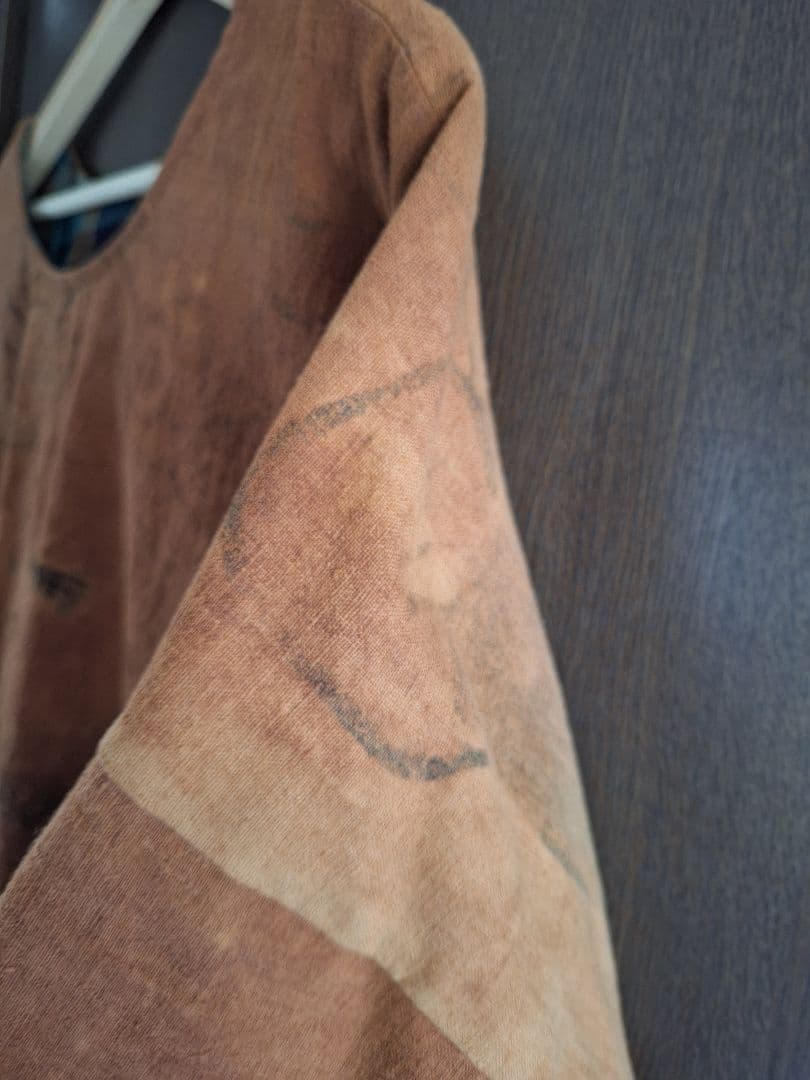 【お値下げ中】柿渋染め古布リメイクチュニック❣️