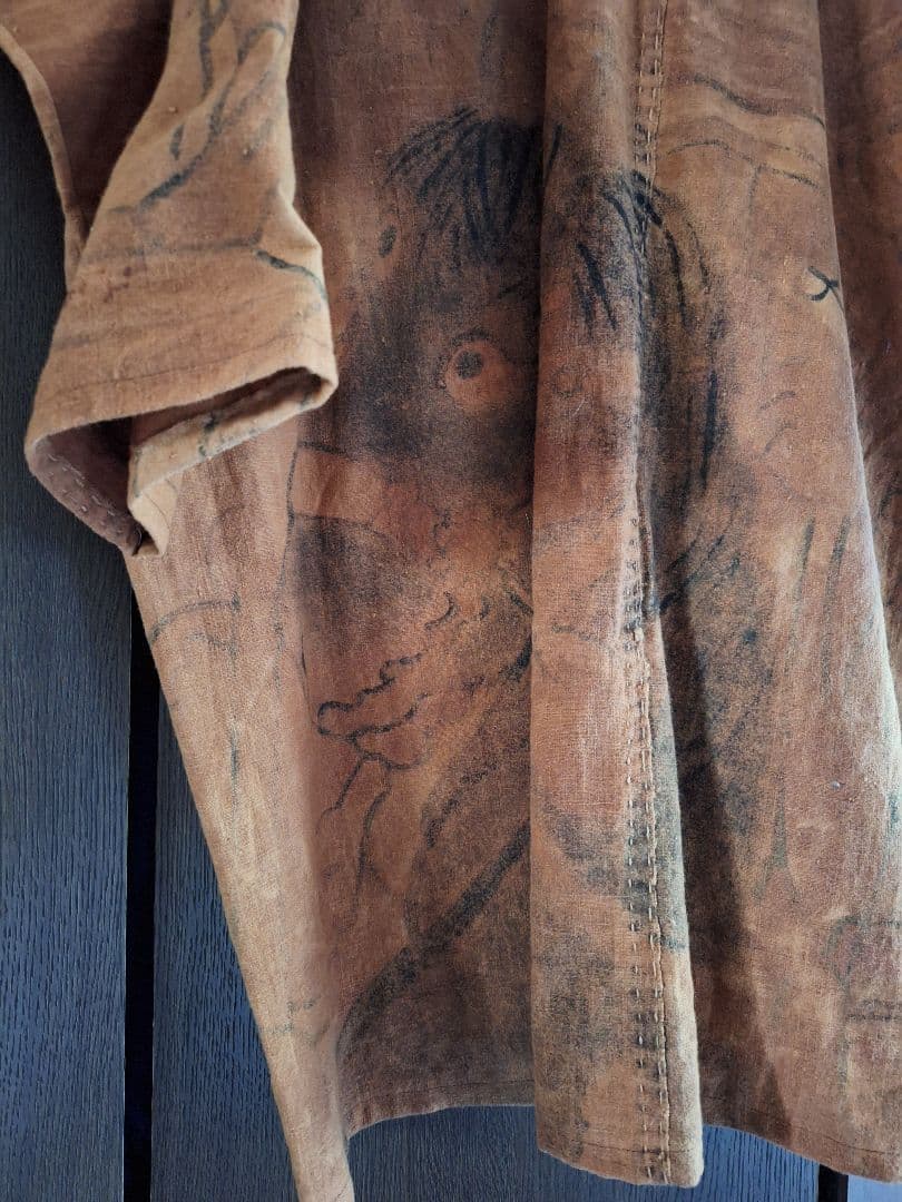 【お値下げ中】柿渋染め古布リメイクチュニック❣️