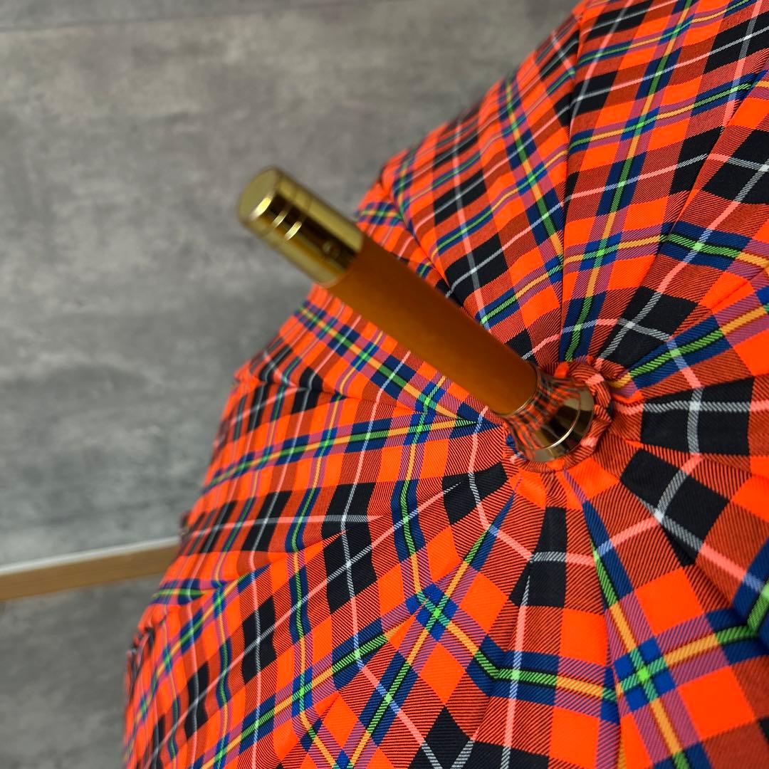 トラディショナルウェザーウェア アンブレラバンブー チェック柄 晴雨兼用傘 長傘