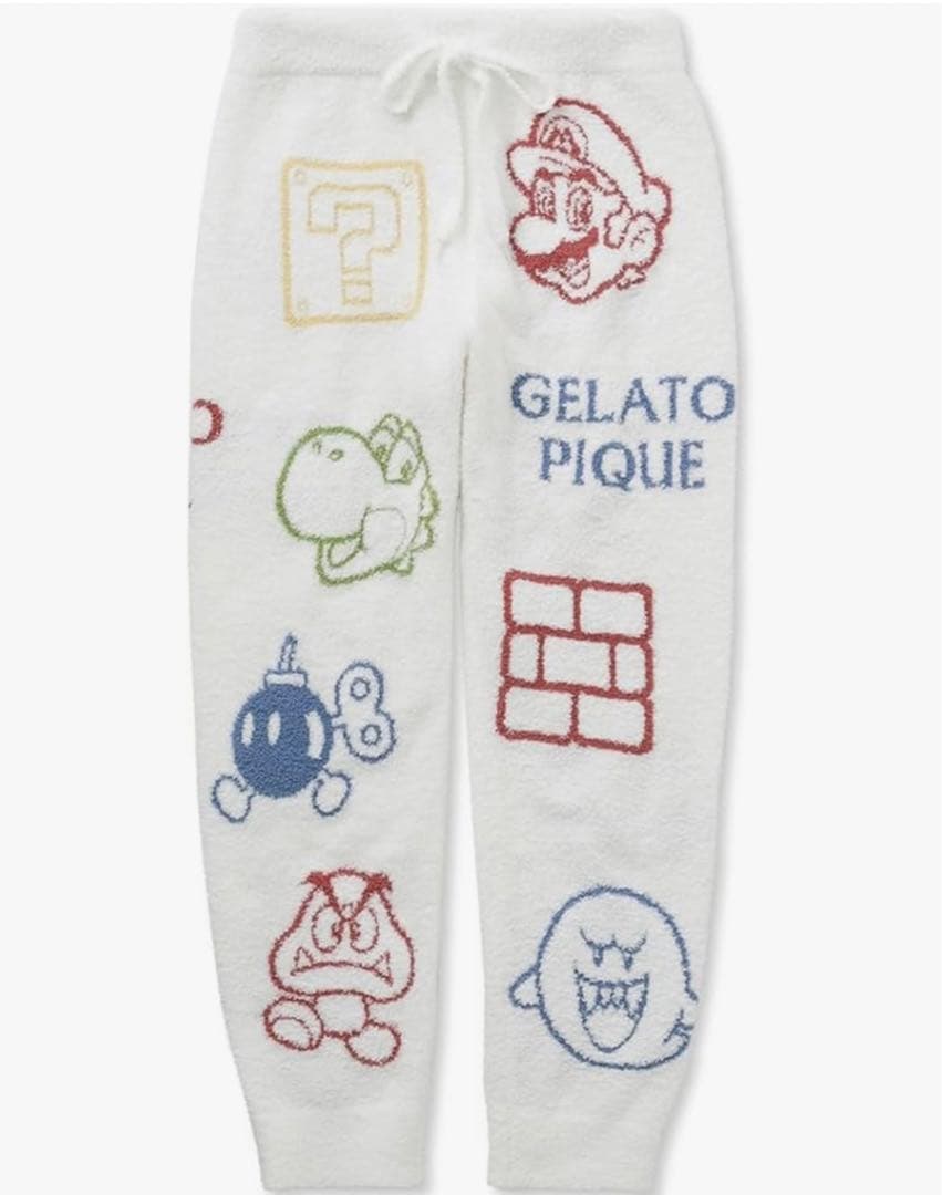 ジェラートピケ マリオ　 ベビモコアソートジャガードロングパンツ