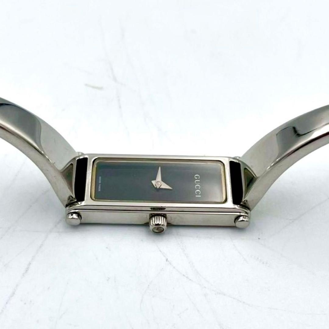 537 新品電池 グッチ 1500L 腕時計 クオーツ スクエア ブラック文字盤