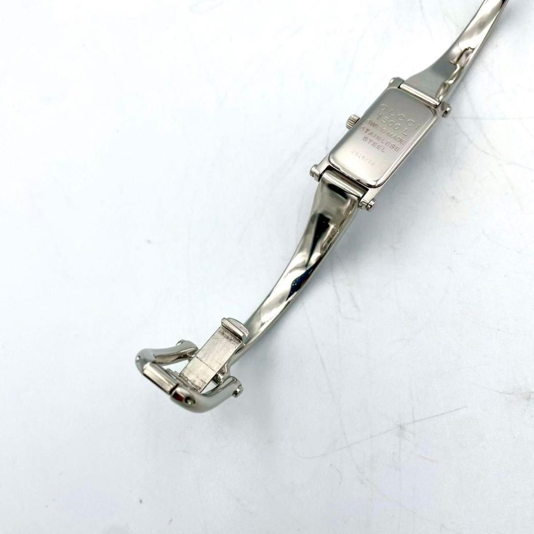 537 新品電池 グッチ 1500L 腕時計 クオーツ スクエア ブラック文字盤