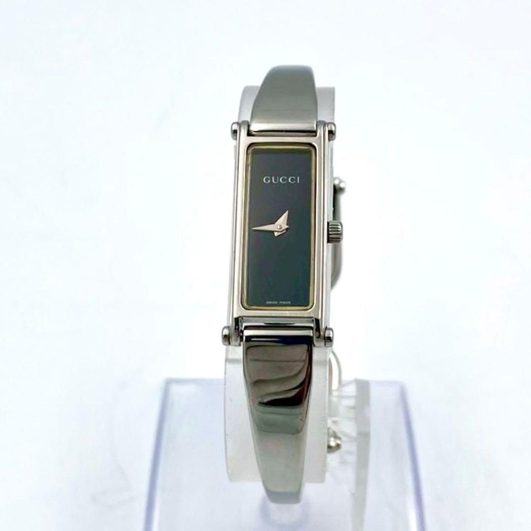 537 新品電池 グッチ 1500L 腕時計 クオーツ スクエア ブラック文字盤