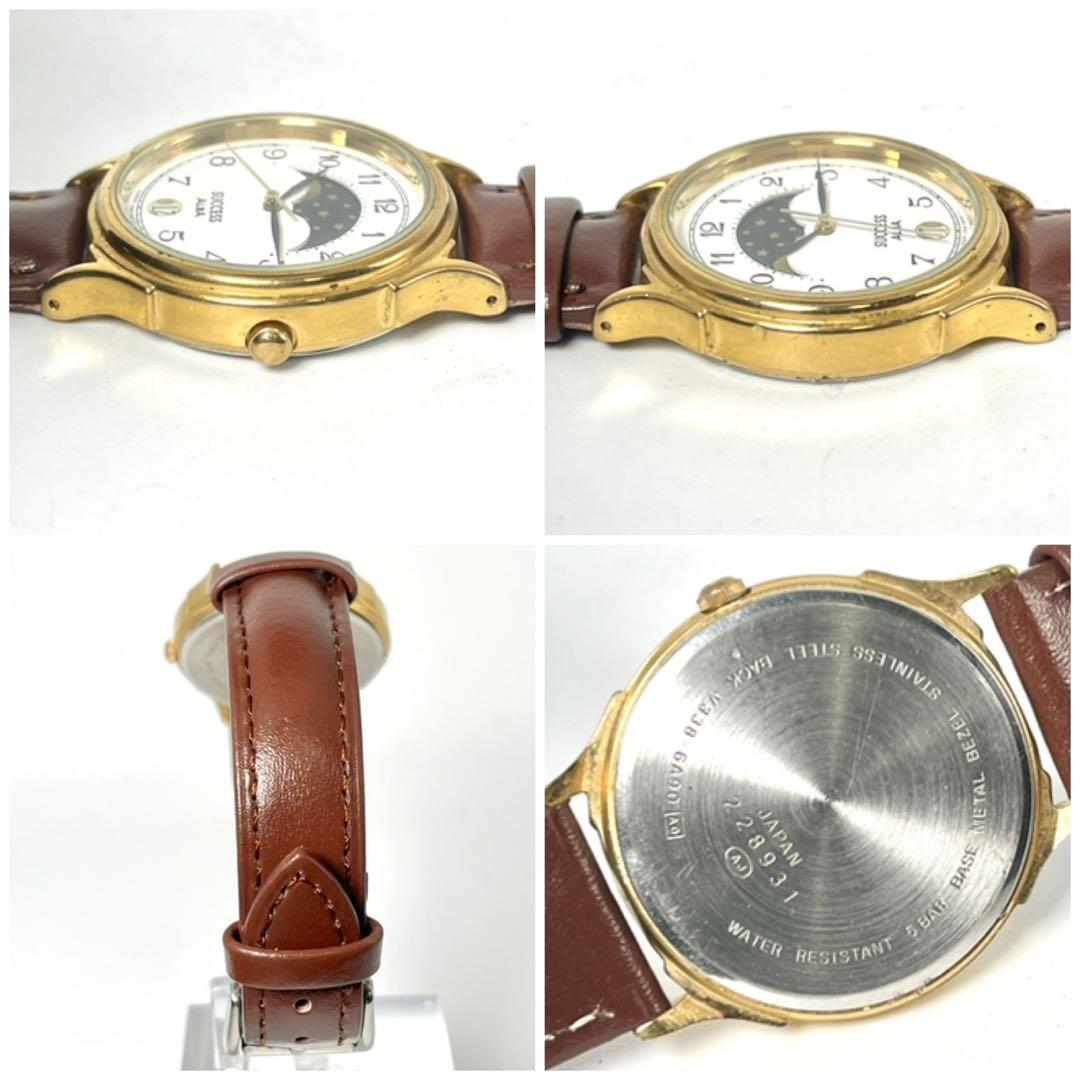 【新品電池/稼働品】セイコー アルバ サクセス ムーンフェイズ クォーツ 腕時計