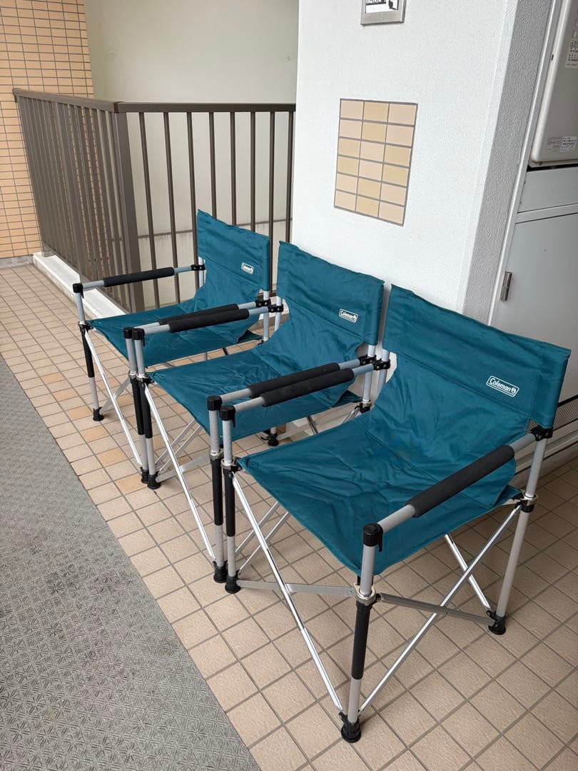Coleman 折りたたみチェア ターコイズ 3脚セット★バラ売対応可能！