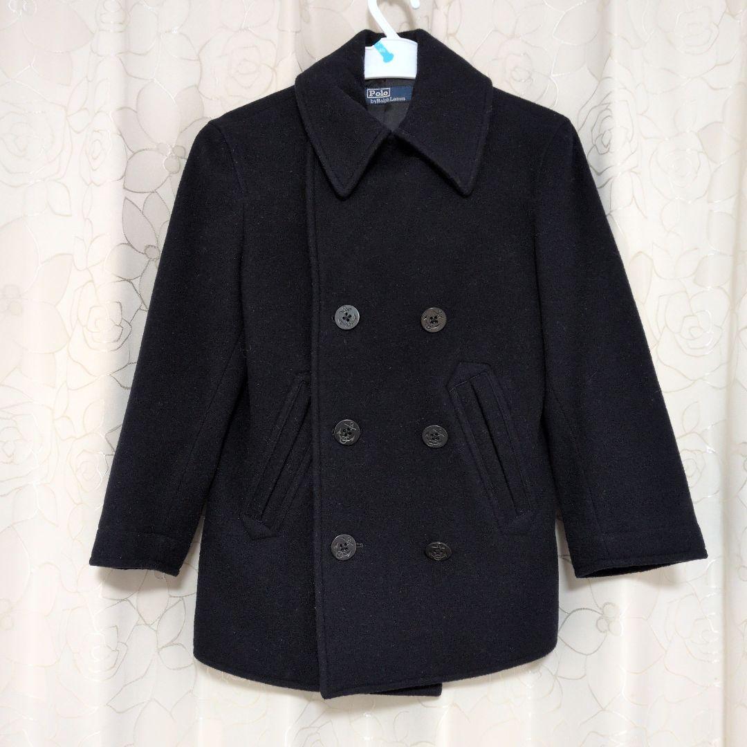 美品　ポロラルフローレン　Pコート　ネイビー　紺　130㎝