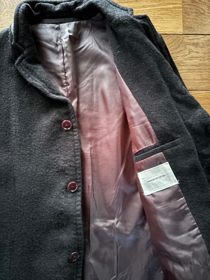 ジョニオ着　アンダーカバー　縮絨ウールチェスターコート