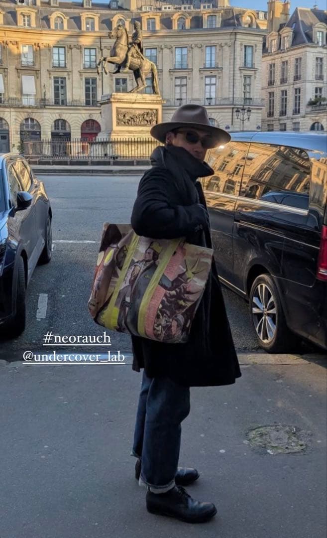 ジョニオ着　アンダーカバー　縮絨ウールチェスターコート