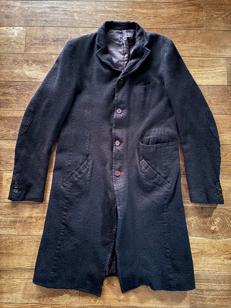 ジョニオ着　アンダーカバー　縮絨ウールチェスターコート