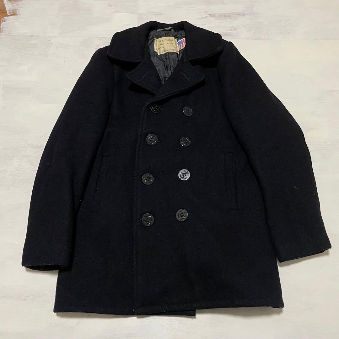 Schott ショット 740N USA製 キルティング ウール ピーコート　黒