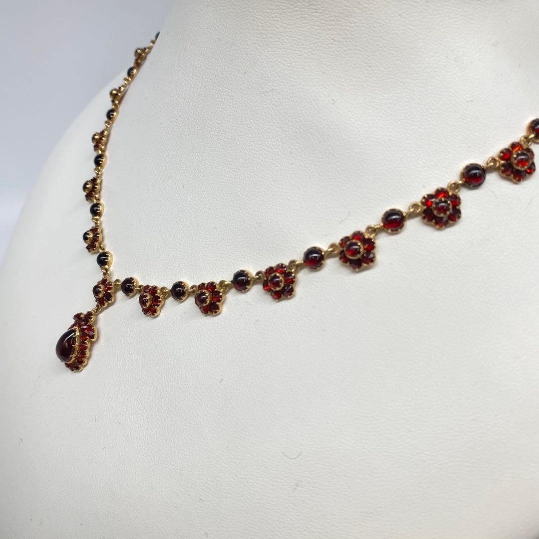 ガーネット ネックレス K14 K18