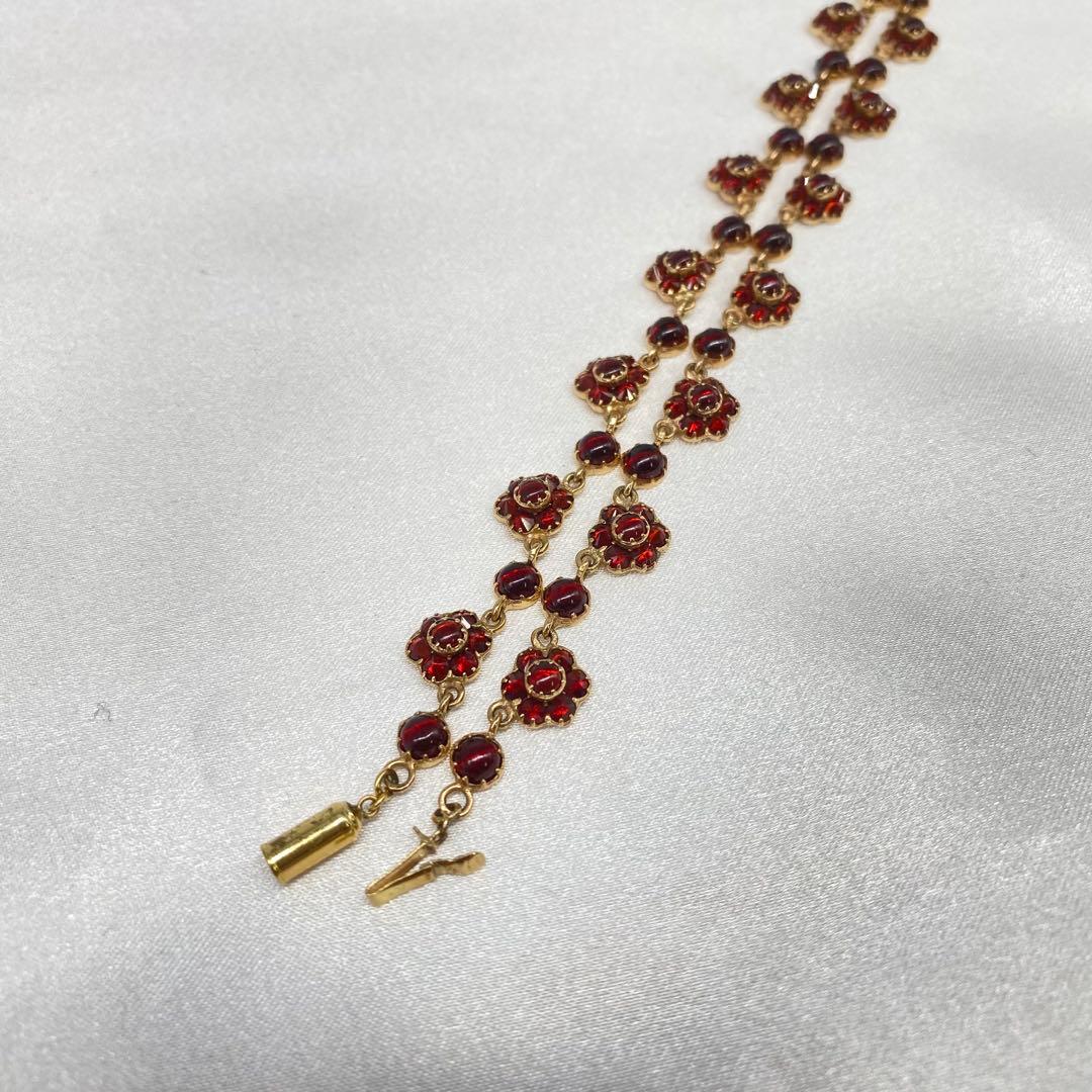 ガーネット ネックレス K14 K18