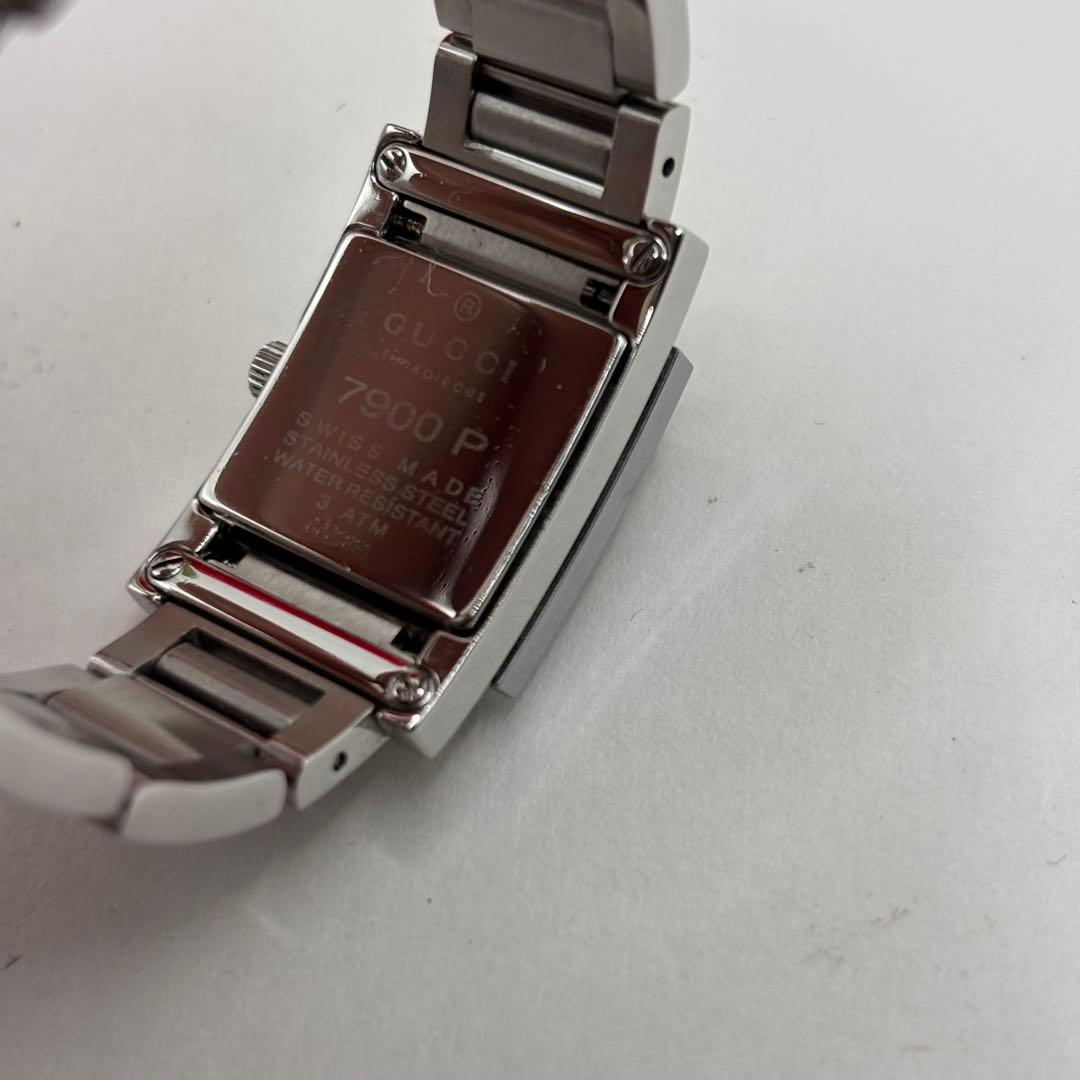稼働品☆　GUCCIグッチ、　7900P　スクエア　レディース腕時計