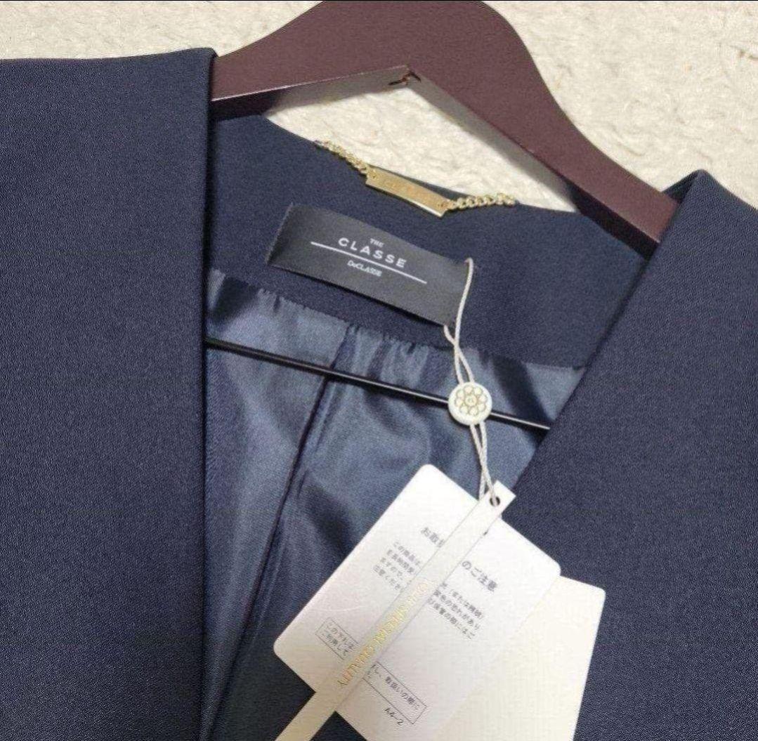 もなか様✴新品タグ付 【ドゥクラッセ】ノーカラージャケット 15