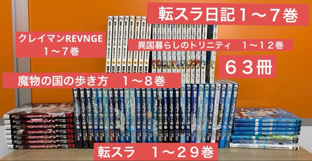 転生したらスライムだった件 スピンオフなど コミック　など６３冊