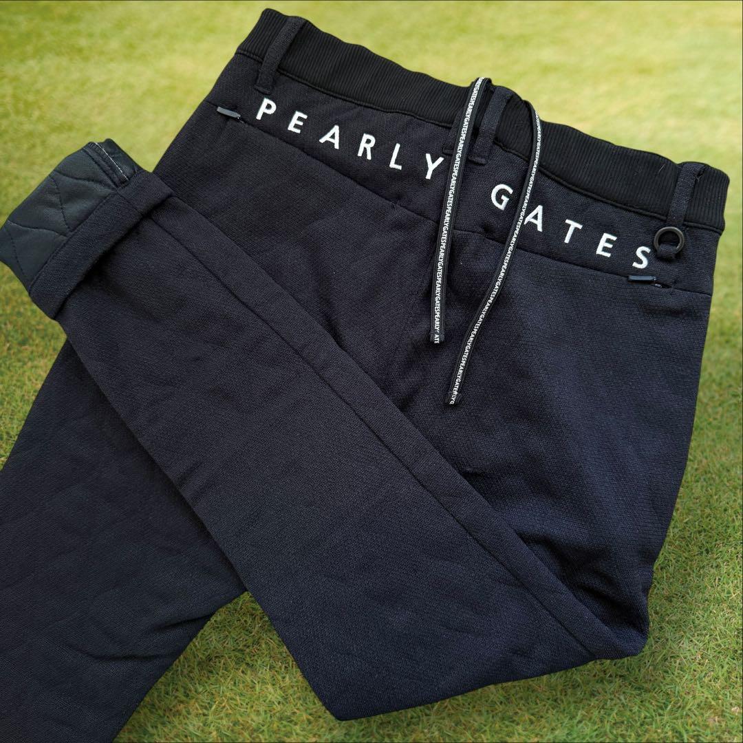 防寒　蓄熱　裏地付　パーリーゲイツ　キルティング　パンツ　紺　M〜L相当　4