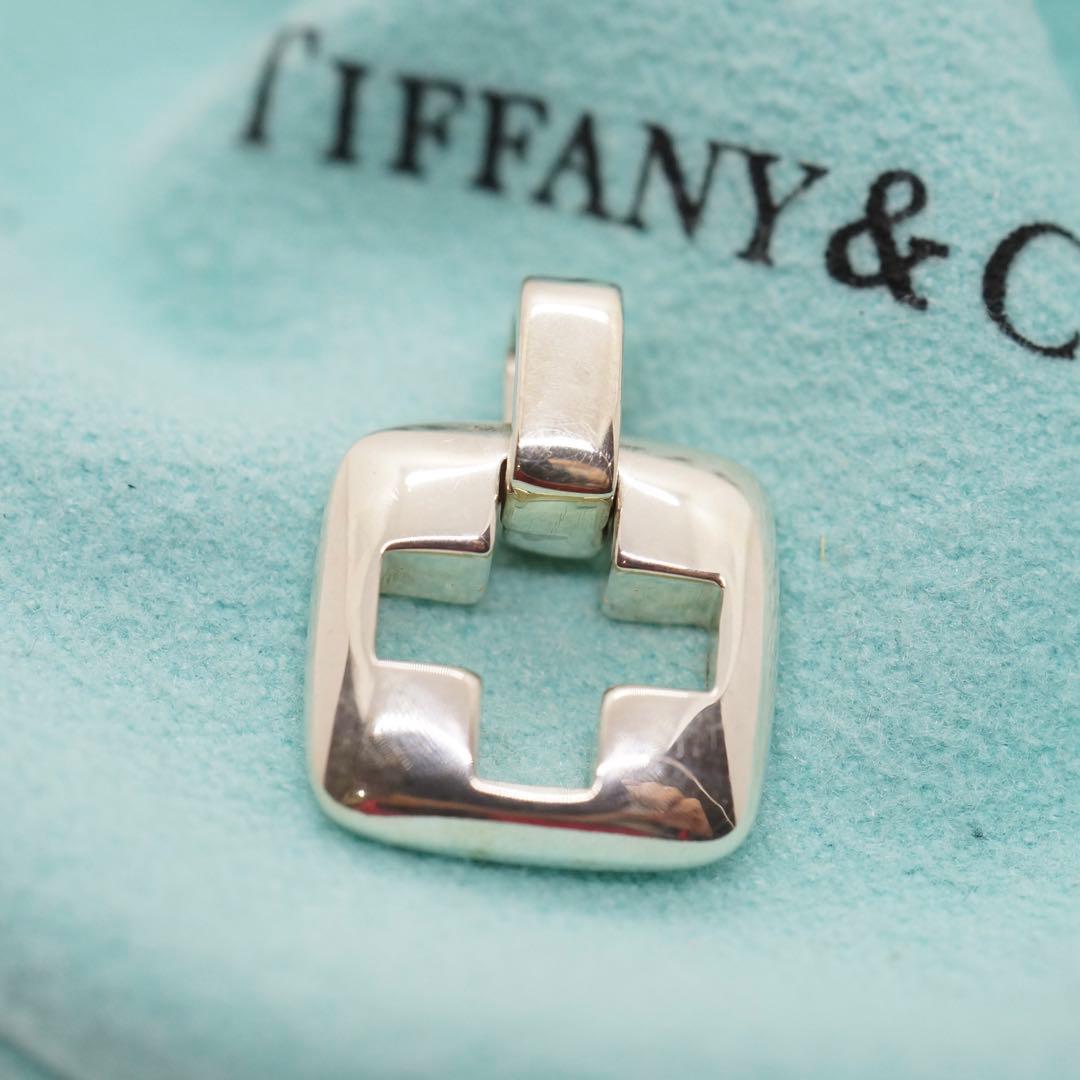 美品 ティファニー オープンクロス ペンダントトップ シルバー SV925