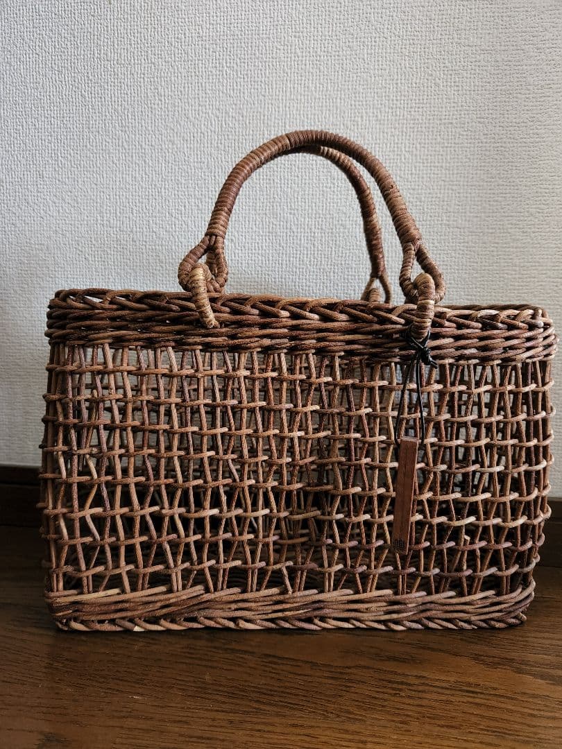 〈完売品〉あけびかご かごバッグ 透かし編み かごや