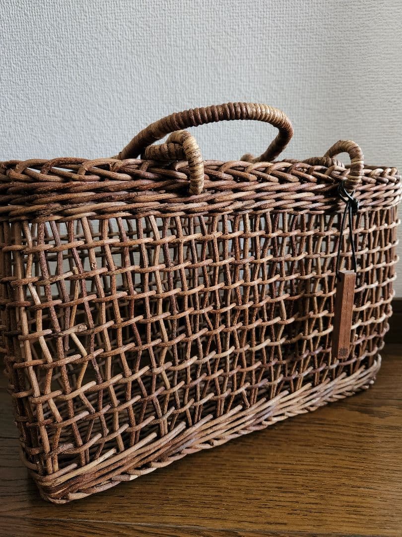 〈完売品〉あけびかご かごバッグ 透かし編み かごや