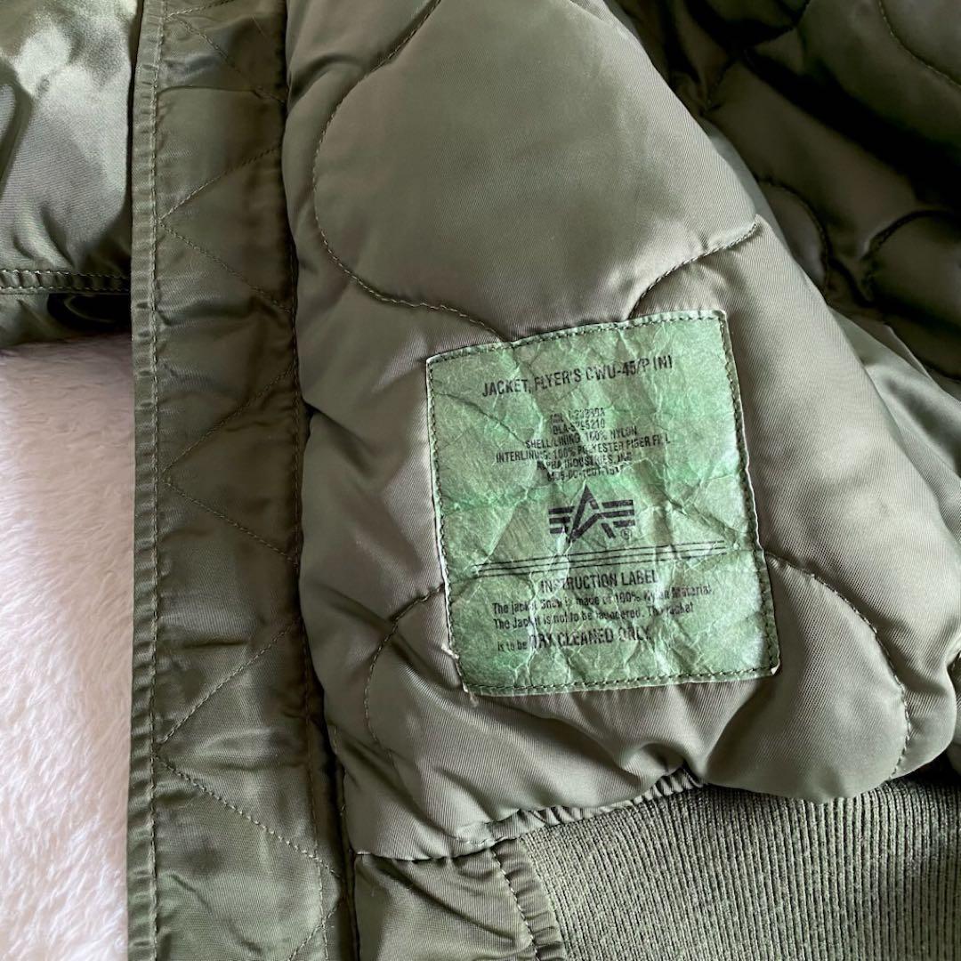 美品ALPHA INDUSTRIES CWU-45 短丈　ボンバージャケット　L